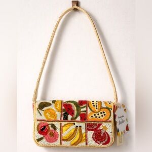 Tropical Fruit Beaded Shoulder Bag